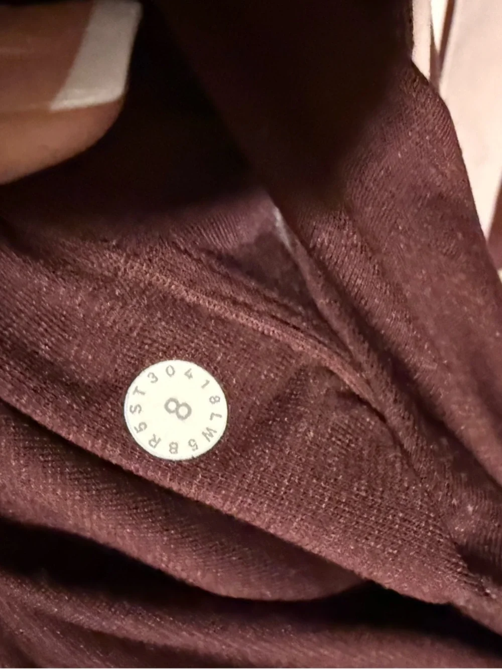 Lululemon Maroon Track Pants with Light Pink Side Stripes - Picture 3 of 3